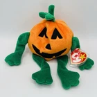 Vintage 1998 Ty Beanie Baby 7" Pumkin the Pumpkin Halloween Jack-o-lantern