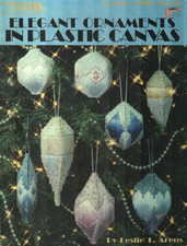 ELEGANT ORNAMENTS 8 FESTIVE CHRISTMAS DESIGNS PLASTIC CANVAS PATTERN BOOK