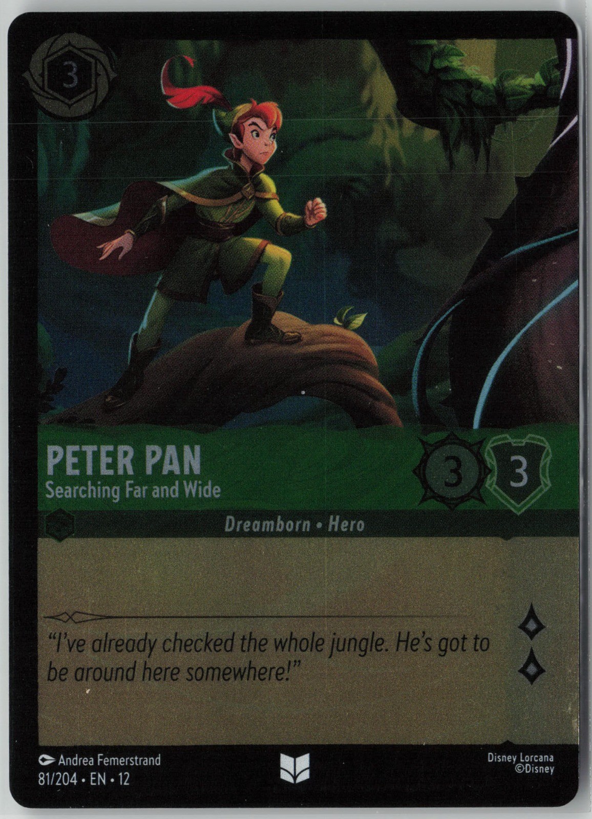 Peter Pan - Searching Far and Wide Uncommon Wilds Unknown 81/204