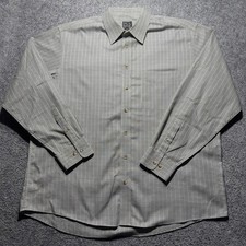 Jos A Banks Travelers Dress Shirt Mens XL Plaid Houndtooth Long Sleeves Casual