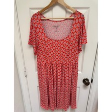 Torrid Skater Silouhette Sunny Days Nasturtium Soft Knit Dress Size 1 (1X,14/16)