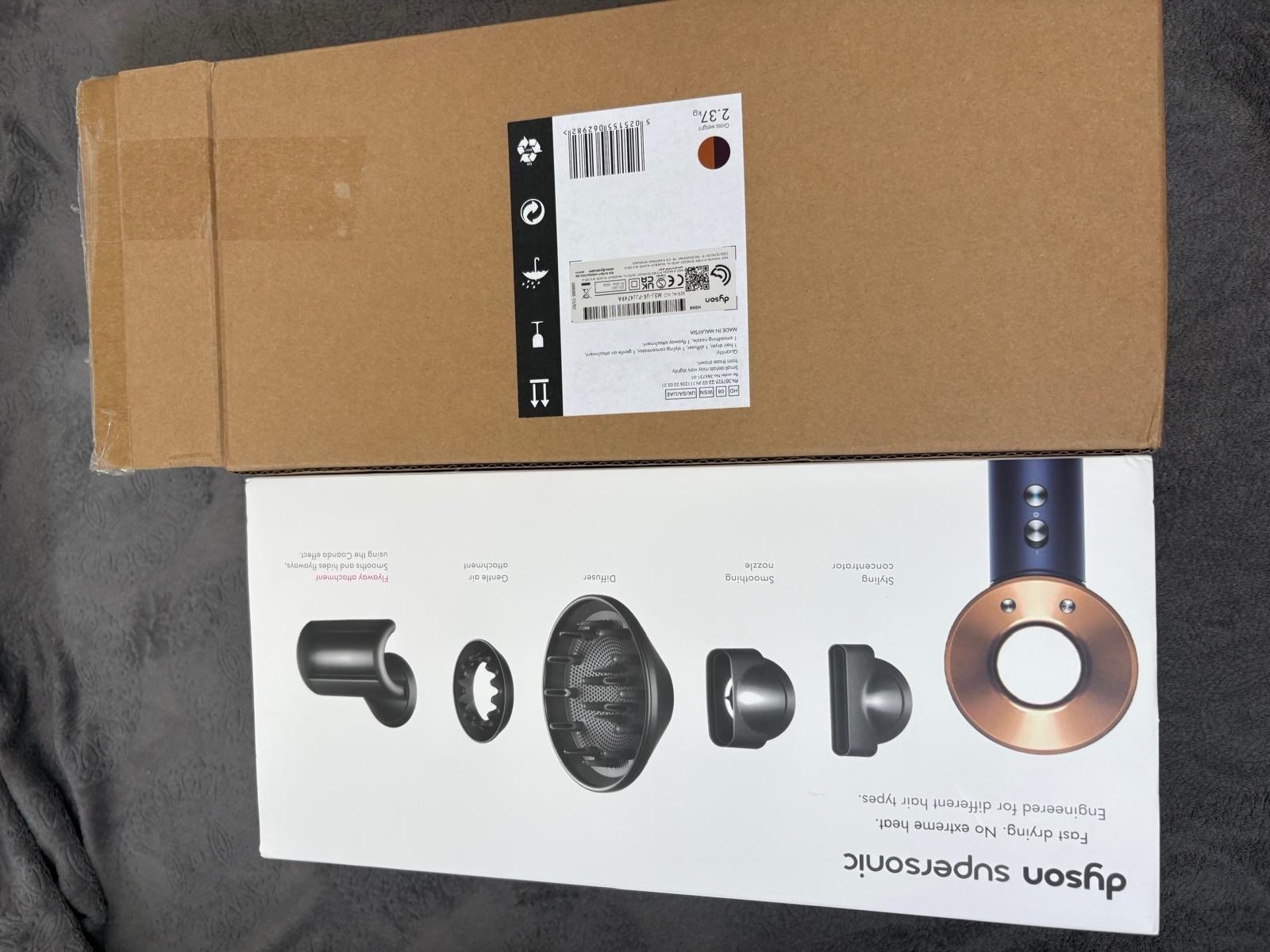 Dyson Supersonic Hair Dryer HD08 In Prussian Blue/Rich Copper | NEW