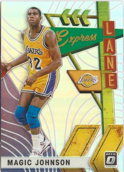 2019-20 Panini Donruss Optic Magic Johnson Express Lane Silver Prizm SP Lakers