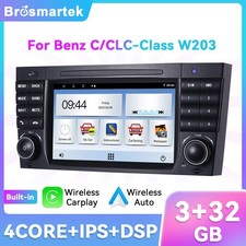 7" Android 13 CarPlay Autoradio 32G GPS Navi F&uuml;r Mercedes C/CLK Klasse W203 W209
