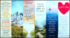 6 QUALITY ASST CHRISTIAN FAITH RELIGIOUS SCRIPTURE BOOKMARKS - FAST USA SHIP  6