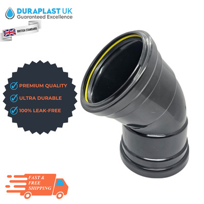 110MM PUSH FIT 45D DS Rohrverschraubungen | Bogenzugang | Schwarz | Portofrei