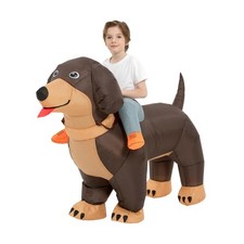 One Casa Inflatable Dog Costumes for Kids,Blow Up Dachshund Suit,Ride On Hall...