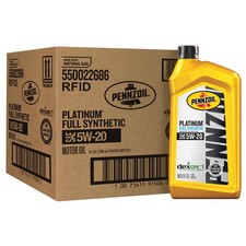 Pennzoil Platinum Full Synthetic 5W-20 Motor Oil 1-Quart, Case of 6 44.13 per gallon