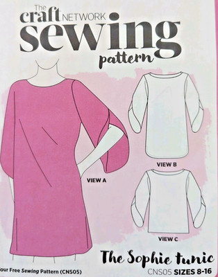 2016 The Craft Network CNS05 Sophie Tunika Top Kleid Schnittmuster Gr. 8-16 UNGESCHNITTEN