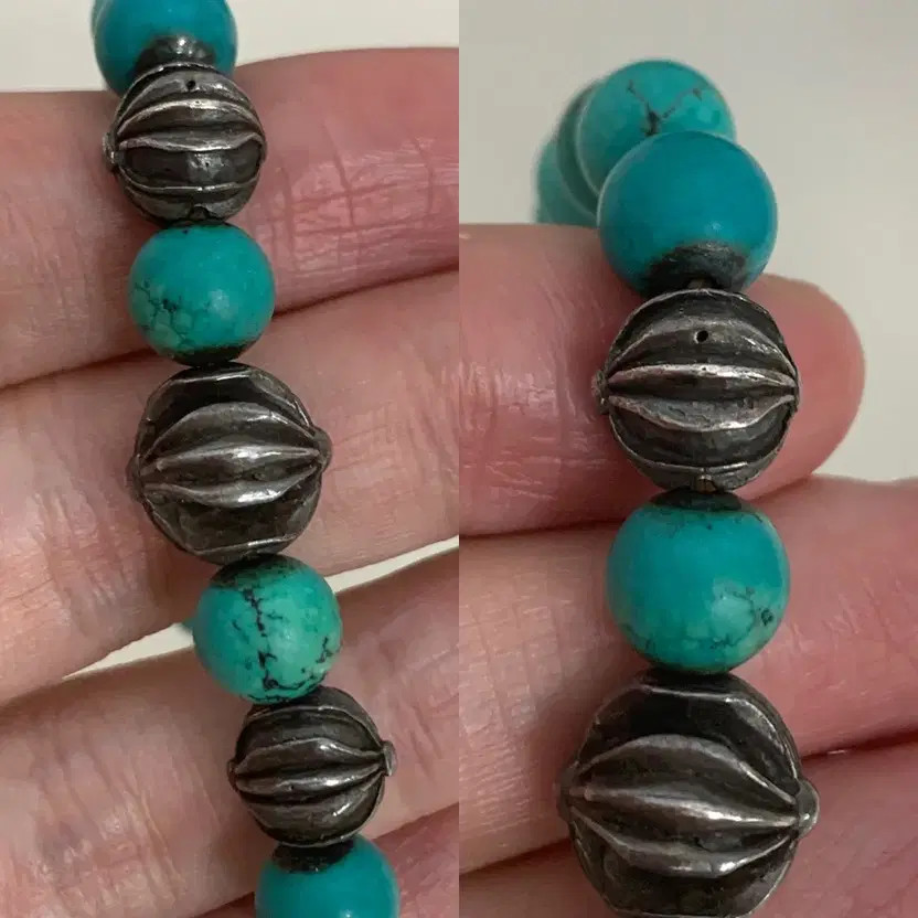 Chrome Hearts Turquoise Bead Silver Bracelet - Heavily Used thumbnail 8