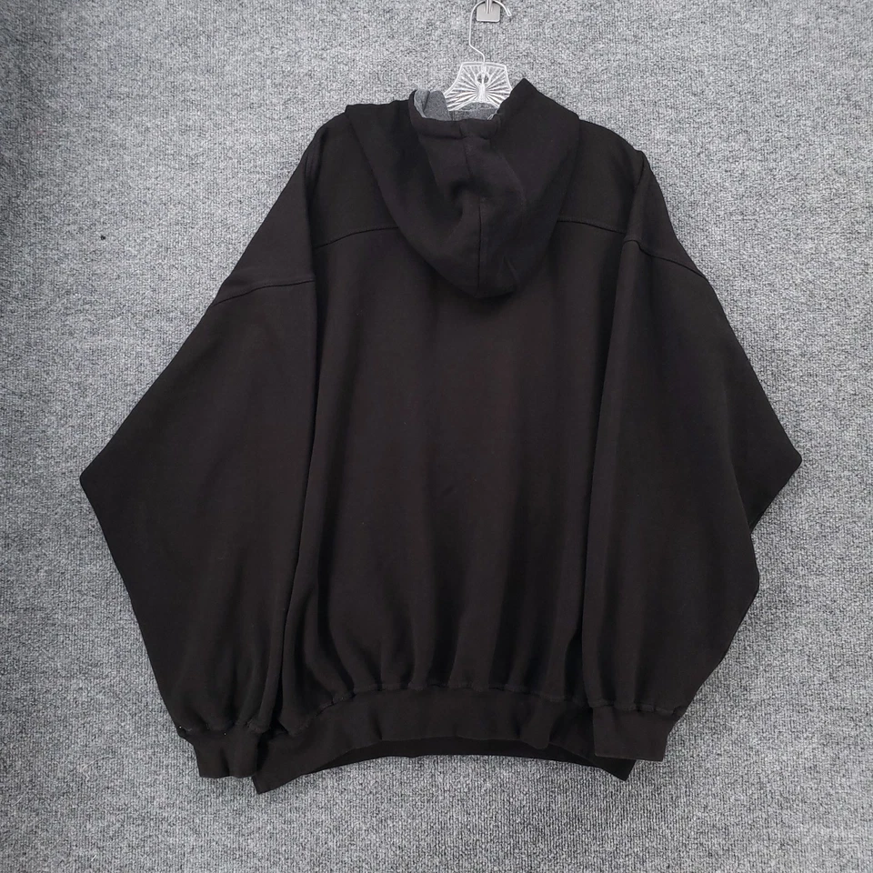 ВИНТАЖНАЯ мужская толстовка с капюшоном Fubu 3XL черная платиновая толстовка на шнурке с надписью Y2K - Изображение 2 из 4