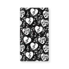 52x28x8 Inch Black Love Music Notes Fitted Baby Crib Sheet Toddler Mattress
