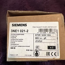 Siemens 3NE1 021-2 SITOR NH00 100A 690V