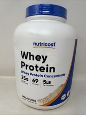 Nutricost Whey Protein Concentrate (Unflavored) 5LBS - Non-GMO Protein Powder 10.99 per gallon