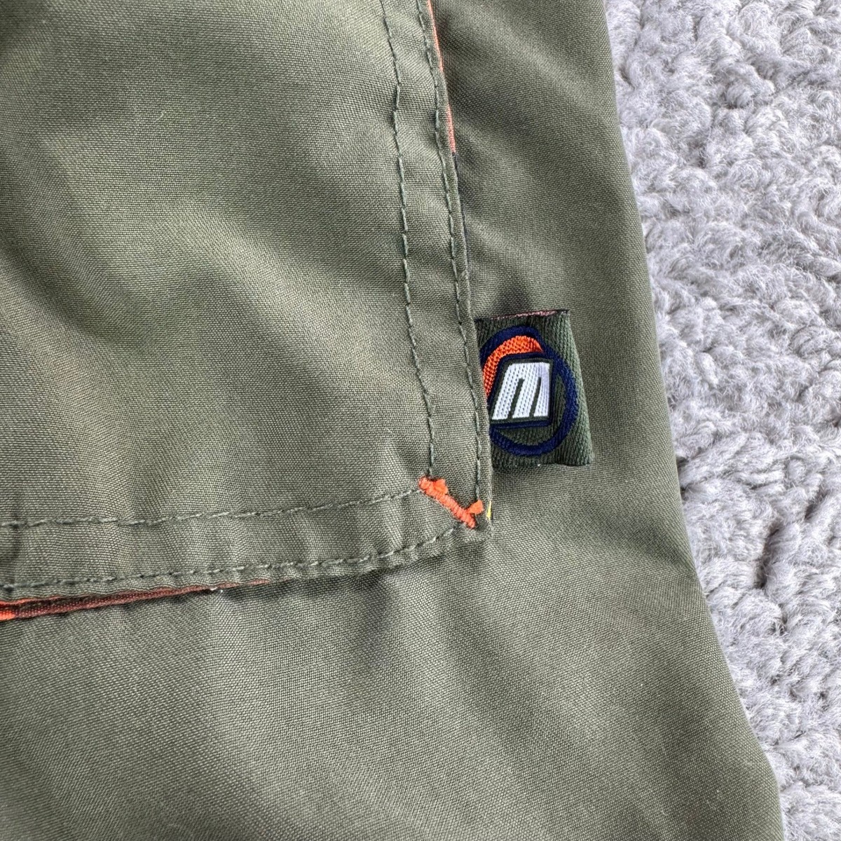 Macgear Mens 29x32 Green Camo Wide Leg Cargo Pants Zip Flare Y2K