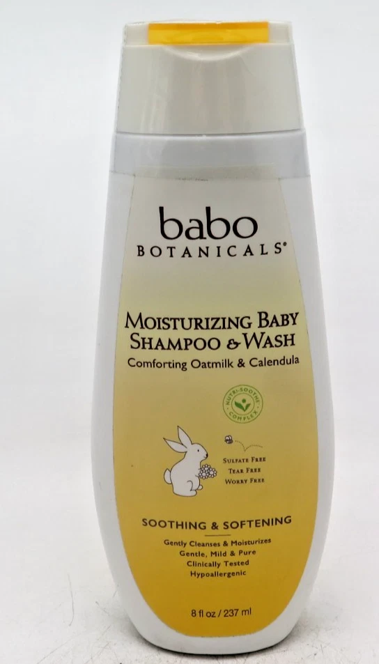 Babo Botanicals Baby Shampoo & Wash Comforing Oatmilk & Calendula 8 fl oz/237 ml