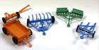 MARX 1950s  Happy Time Farm Implements Set Dump Trailer Rake Plow Mower Planter