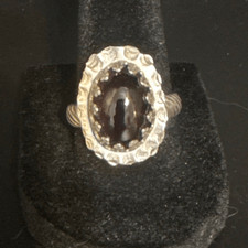 Garnet and Sterling Silver Ring, Handmade, size 8.5, NEW, Artisan
