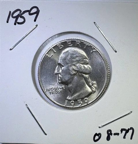 1959 25c SILVER Washington Quarter UNCIRCULATED (08-77)