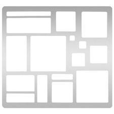 Metal Stencil Square  Rectangle Templates - Stainless Steel Journal Stencils...