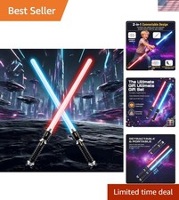 2-Pack Red Blue LED Lightsabers for Kids - Ideal for Cosplay  Parties