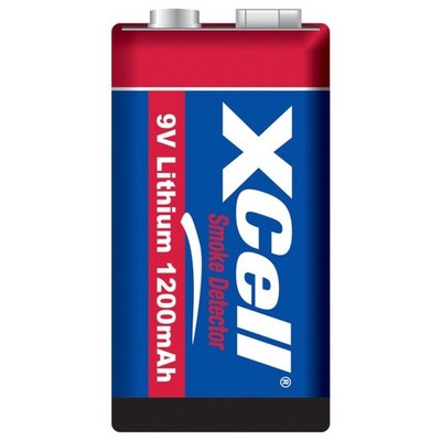 1 x  XCell Lithium 9V  Block 1200 mAh  Ideal für Gotcha