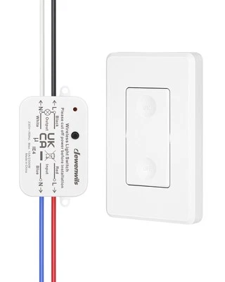 DEWENWILS Wireless Light Switch Kit, No Wiring Needed, 230V 10A 2300W Remote Control