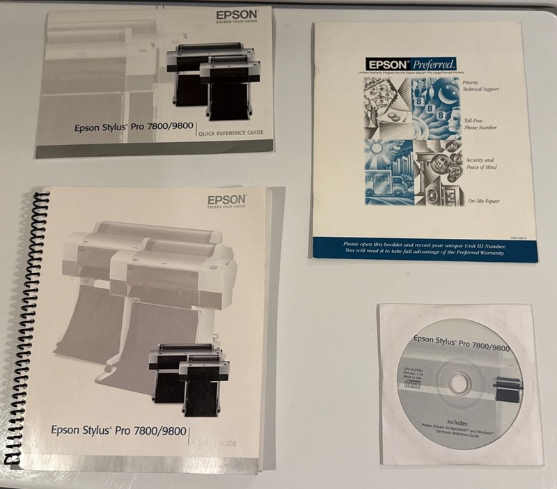 Epson Stylus Pro 3880 Printer Software CD and User Manual Guides