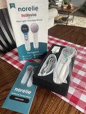 NIB Norelie RedRevive Red Light Laser Therapy Wand with Holder and 4 Modes