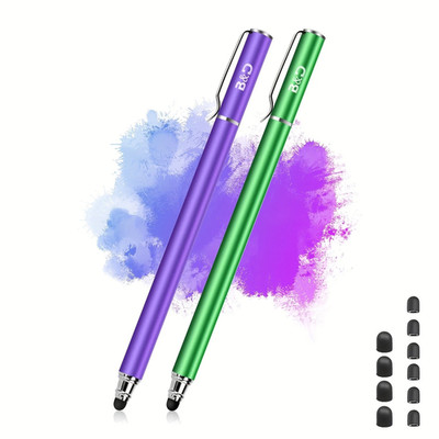 [2Pcs] Stylus Pen for Touchscreen, 2 In 1 High Precision Sensitivity Stylus