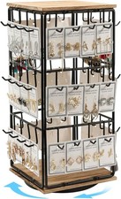 360 Rotating Earring Display Stands for Selling, Earring Rack Display Holder NIB