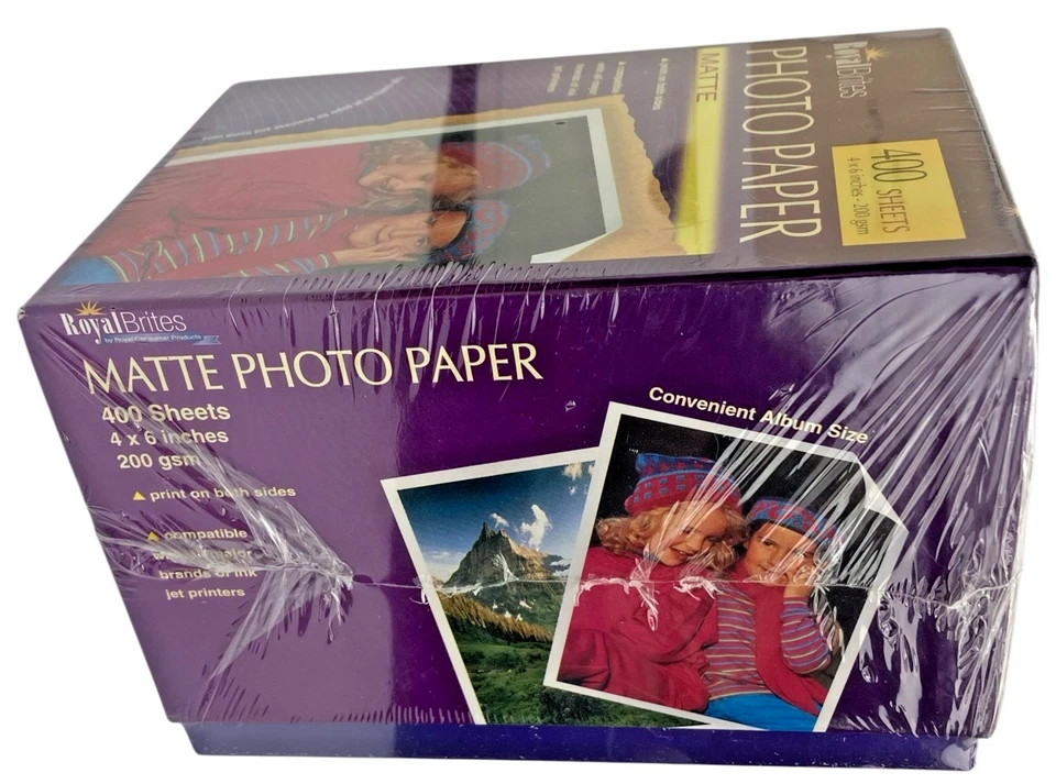 Royal Brites Photo Paper 4x6" Matte for InkJet Printers 400 Sheets - New Sealed - Image 3 of 4