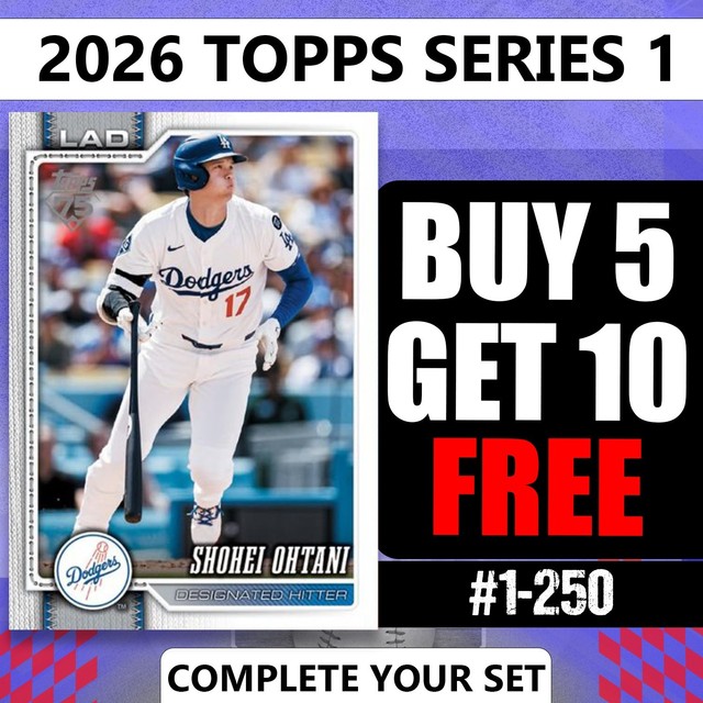 2026 Topps Series 1 Baseball Singles #1-250 You Pick Complete Your Set