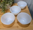 Federal Glass White Milk Glass Bowls 5” Excellent Condition Set of 4
