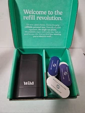 Wild Deodorant Case + 3 Refills 1.4 oz - New