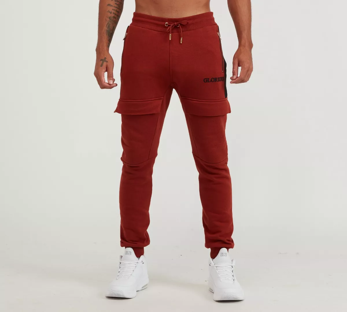 Brown tracksuit bottoms sales
