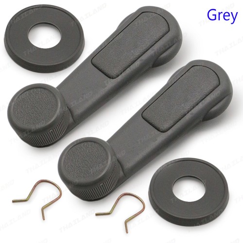Pair Gray Windows Crank Handle For Mitsubishi Cyclone L200 Lancer 1986 2005 - Picture 2 of 8