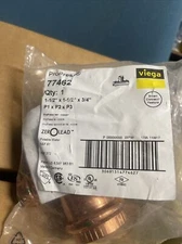 Viega 77462 ProPress Copper Tee, 1-1/2" x 1-1/2" x 3/4"