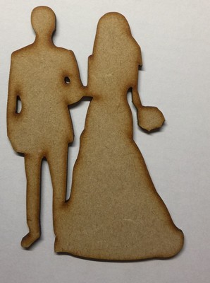 Holzform Liebespaar MDF Laser Cut Braut Bräutigam Hochzeit Dekoration Basteln Rohling