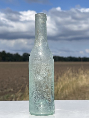 ANTIQUE 1800s GLASS WINE BOTTLE - Tsarist Era, 3 oz.