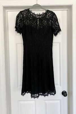 Aritzia Babaton A-line Lace Dress Womens Size 10 Black Weddings Summer  Occasion | eBay
