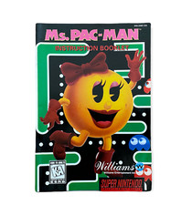 Ms. Pac-Man MANUAL ONLY Super Nintendo SNES, 1996 Great, Free Shipping