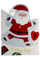 Weihnachtsmann Kinder Karte Weihnachtskarte Weihnachten Handarbeit #GrußKarte