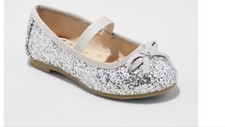 Toddler Girls Cacey Glitter Ballet Flats Cat  Jack  - Silver 5