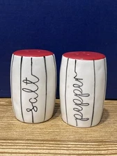 STRIPED ORGANIC SALT & PEPPER- RED HOUSEWARES INTERNATIONAL