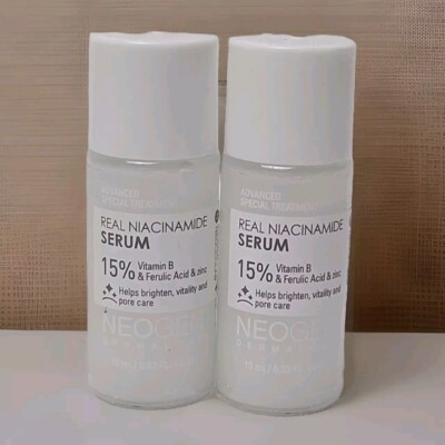 2x NEOGEN DERMALOGY real niacinamide serum 15% vitamin B, NEW 10mL / .33 oz