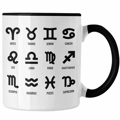 Trendation - Zodiac Signs Tasse Geschenk Sternzeichen Aries Taurus Gemini Leo Li