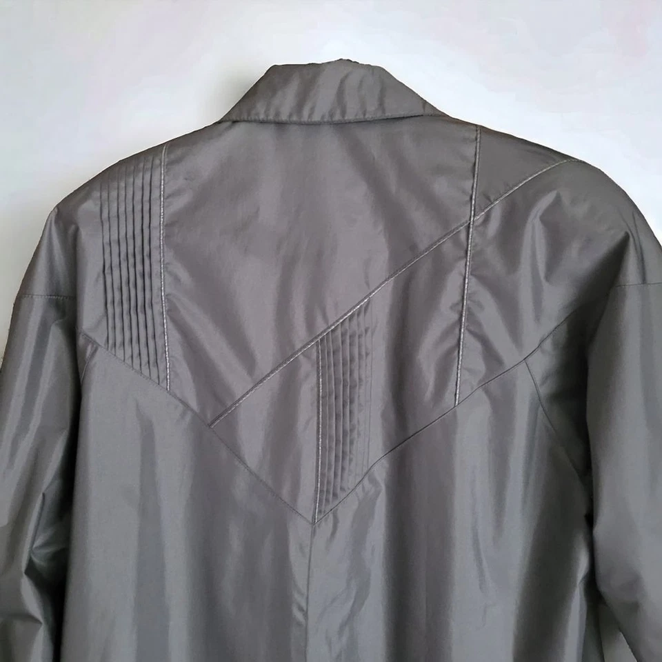 Винтажный J. Галерея качели плащ мягкий металлик серебро SZ США 7/8 средний - Изображение 4 из 4