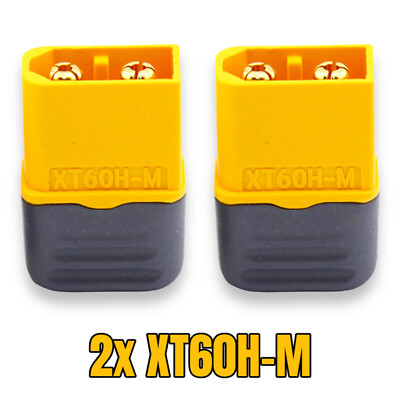 2 Stück Original Amass XT60H Hochstrom Goldstecker XT60 Male Stecker Buchse RC