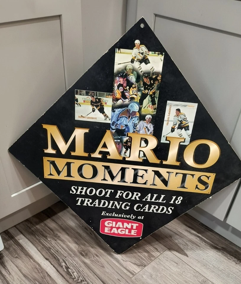Raro 1993 Mario Lemieux Águia Gigante Exibição de Loja Original Pittsburgh Penguins - Imagem 2 de 4